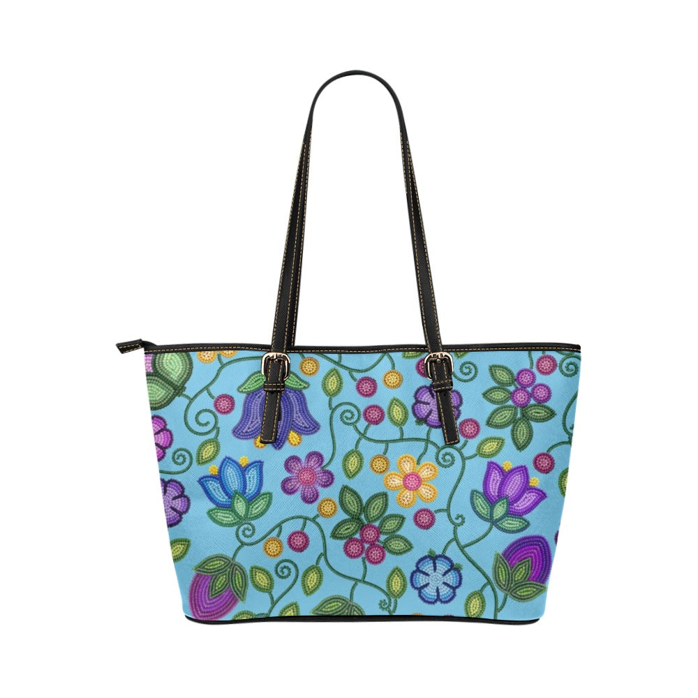 Bloom Uplift Sky Leather Tote Bag/Large