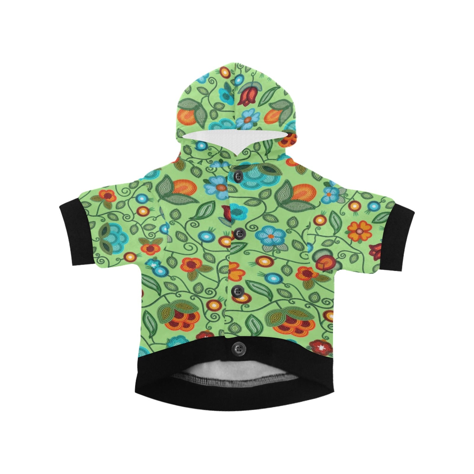 Prairie Fire Petals Sage Pet Dog Hoodie
