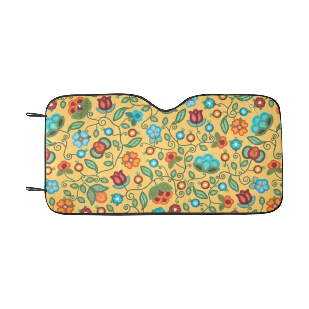Prairie Fire Petals Honey Car Sun Shade 55"x30"