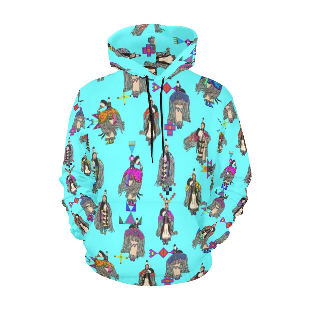 Women's Tradish Dancers Turquoise Hoodie for Women (USA Size)