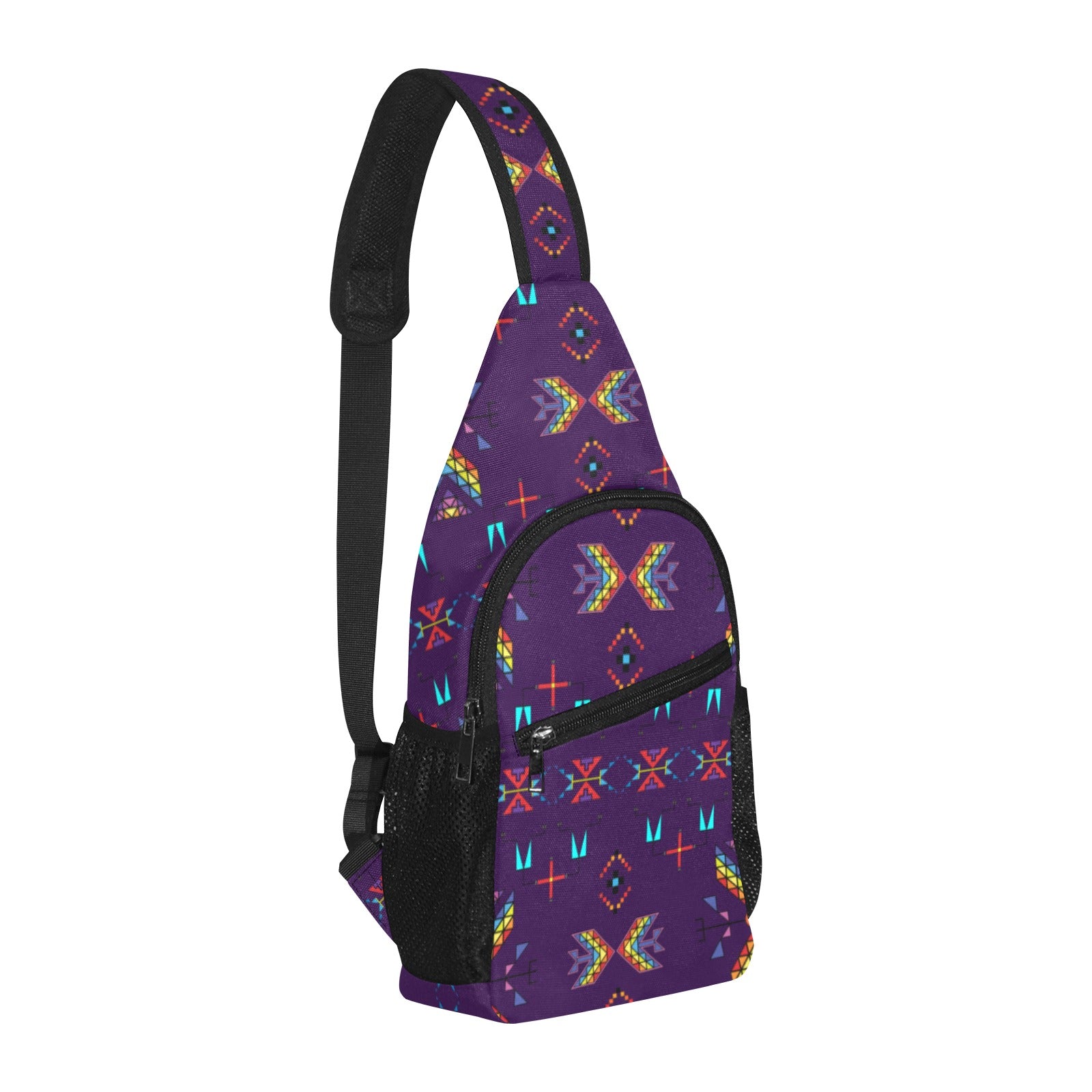 Rainy Chief Rainbow Dark Purple Chest Bag