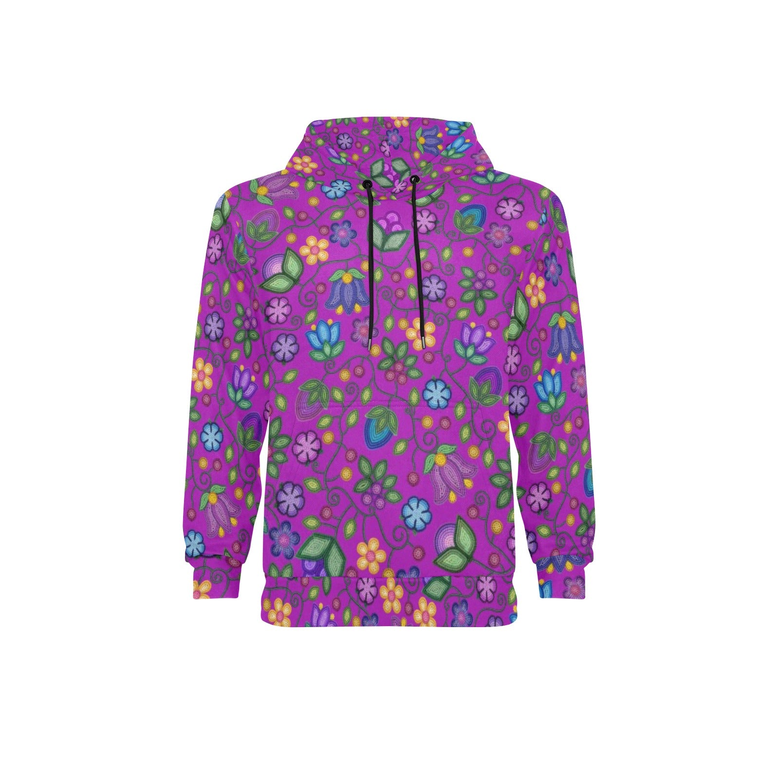 Bloom Uplift Purple Men's Long Sleeve Fleece Hoodie