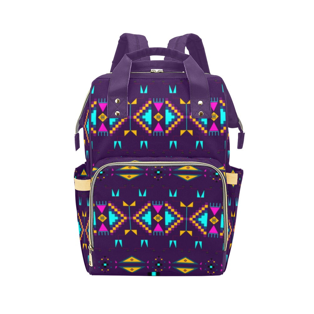 Rite of Passage Dark Purple Multi-Function Diaper Backpack/Diaper Bag