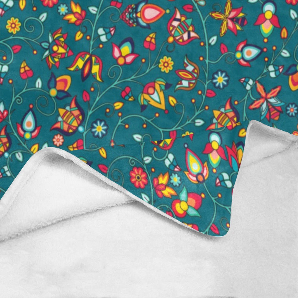 Thorny Path Teal Ultra-Soft Micro Fleece Blanket 40"x50"
