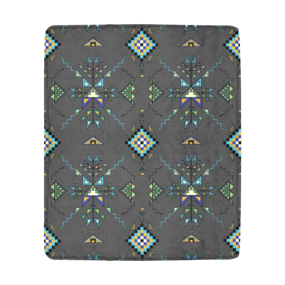 Bear Shield Gray Ultra-Soft Micro Fleece Blanket 50"x60"