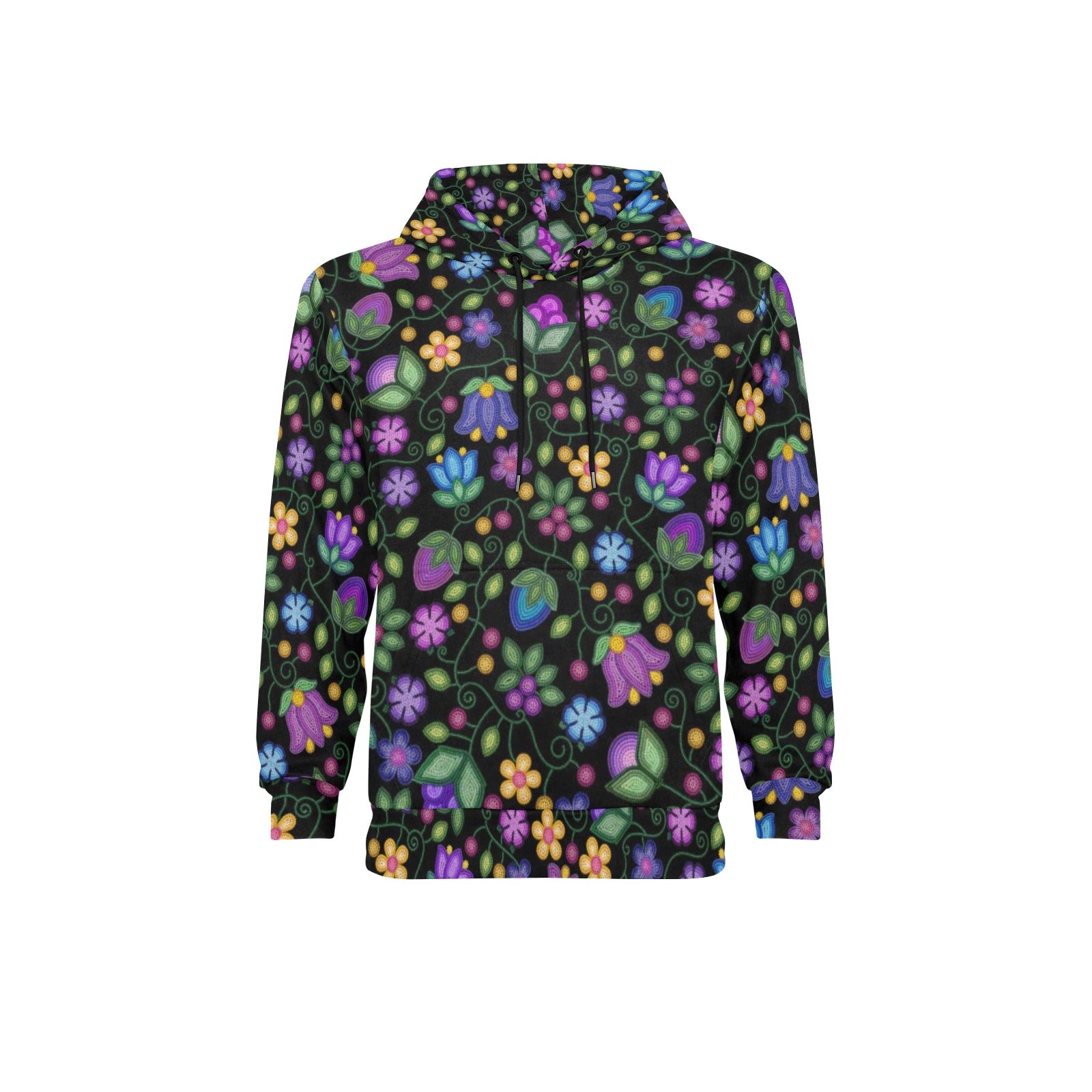 Bloom Uplift Black Men's Long Sleeve Fleece Hoodie
