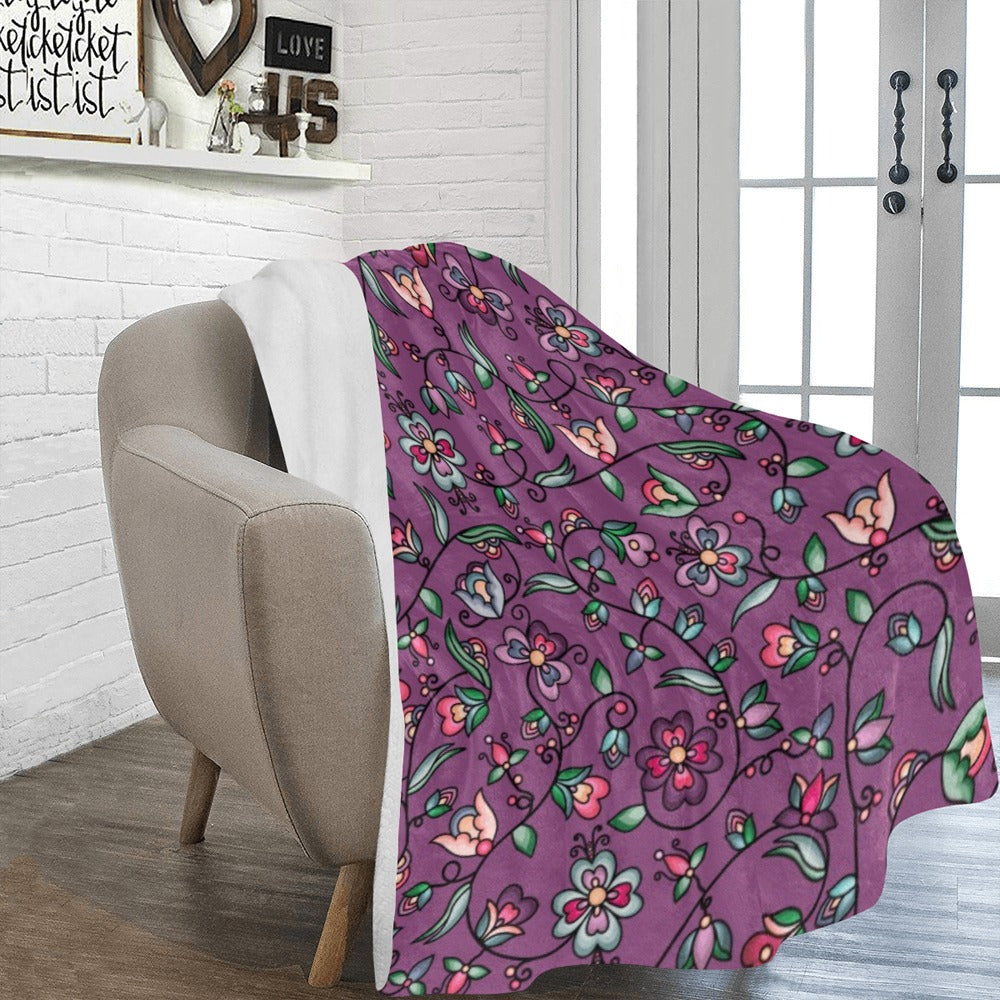 Amber Evening Garland Purple Ultra-Soft Micro Fleece Blanket 60"x80"