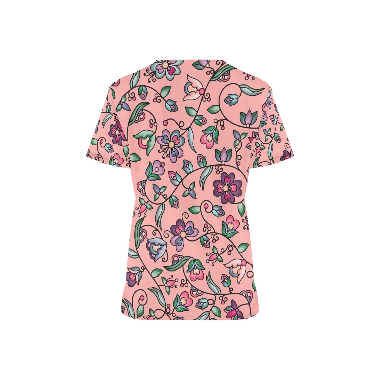 Amber Evening Garland Peach Scrub Top
