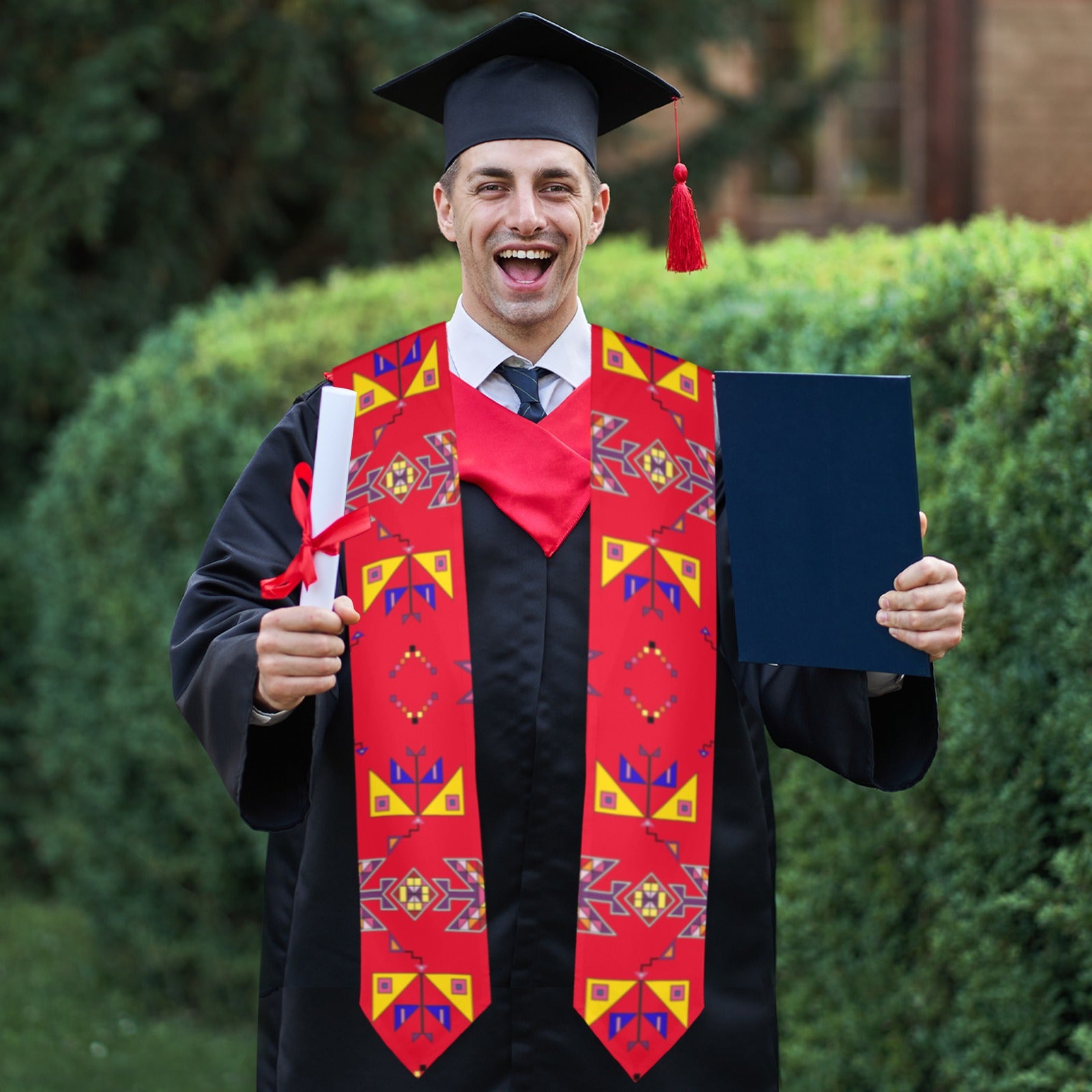 Scattered Generations Red Graduation Stole