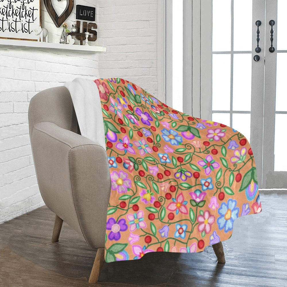 Petal Harmony Terracotta Ultra-Soft Micro Fleece Blanket 40"x50"