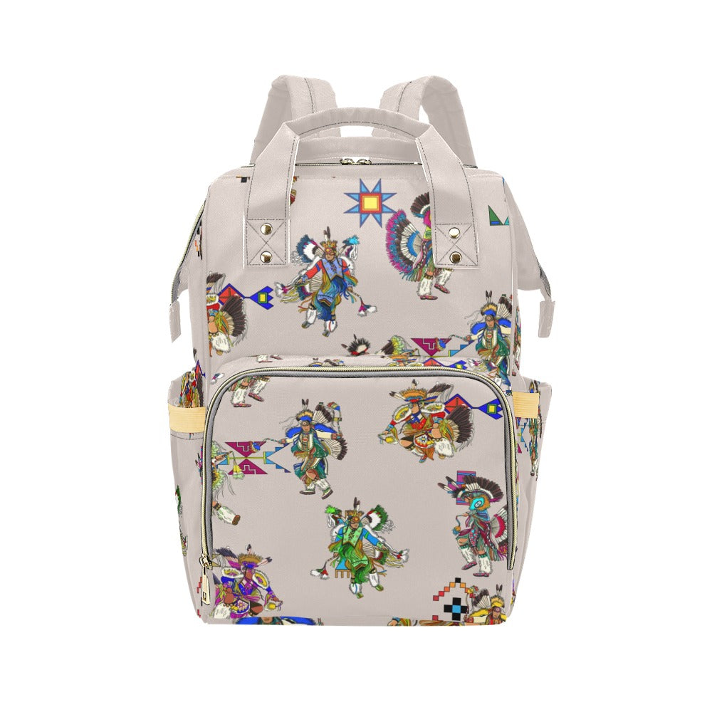 Men's Fancy Dancers Muslin Multi-Function Diaper Backpack/Diaper Bag