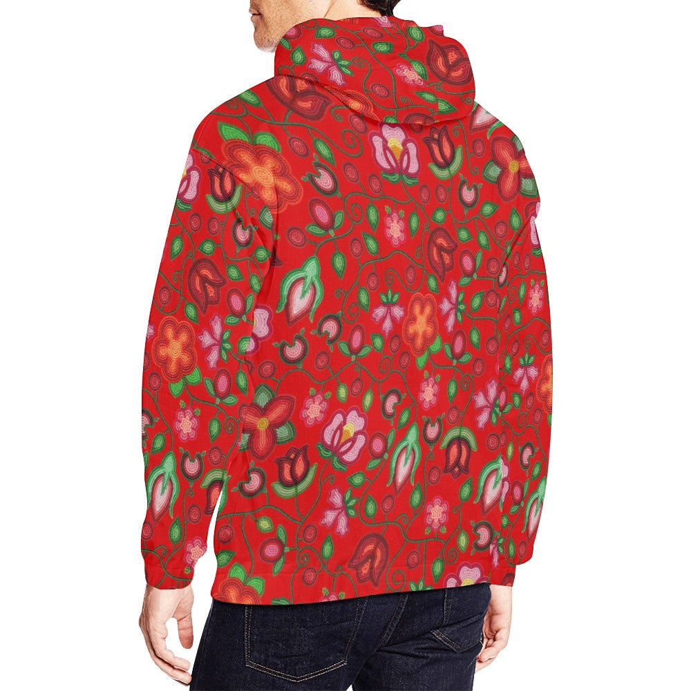Rose Reverie Red Hoodie for Men (USA Size)