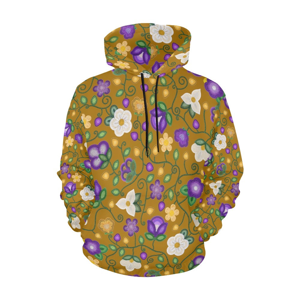 Midnight Moss Bloom Toffee All Over Print Hoodie for Women (USA Size)