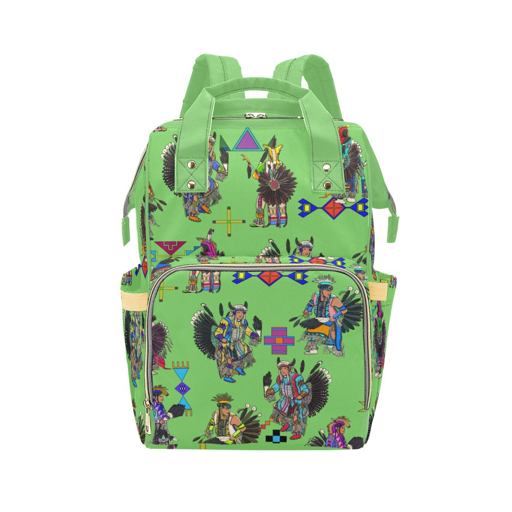 Men's Tradish Dancers Grass Multi-Function Diaper Backpack/Diaper Bag