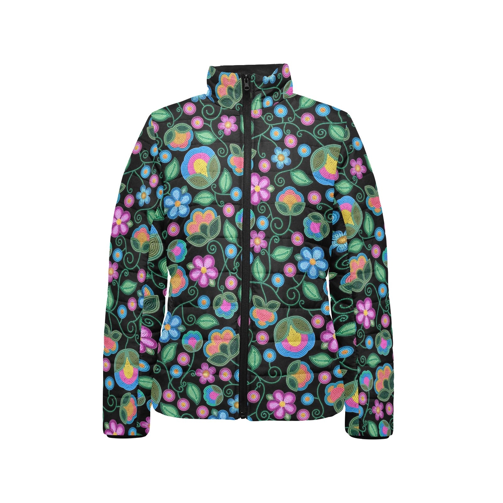 Turquoise Sunbeam Women's Stand Collar Padded Jacket