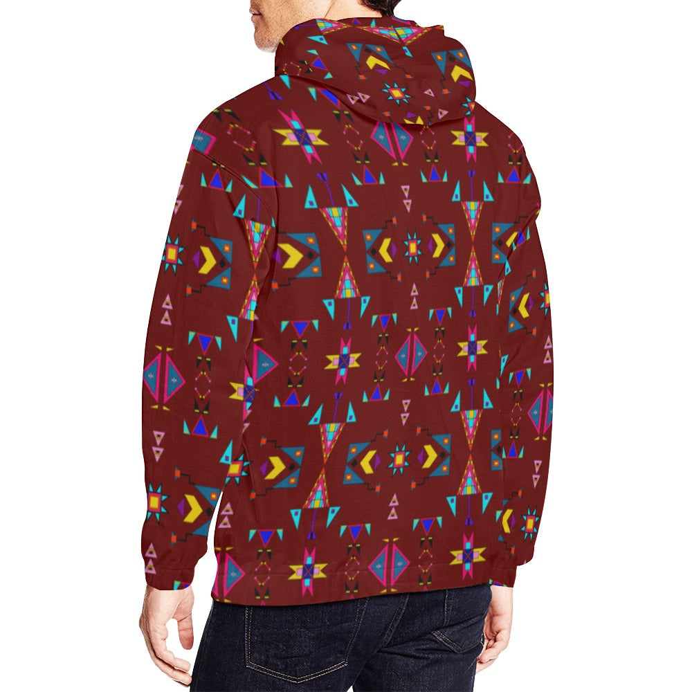 Enemy Territory Dark Maroon Hoodie for Men (USA Size)