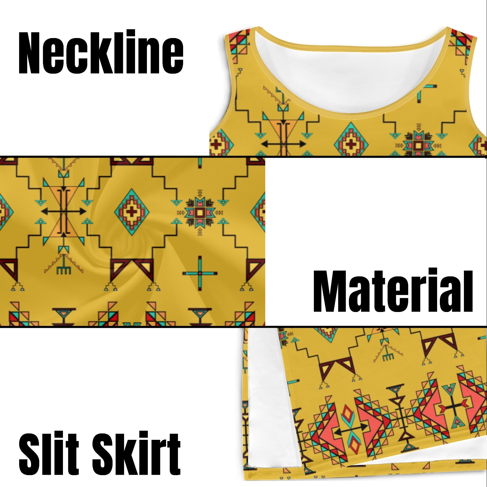 Thunder Flight Yellow Phaedra Sleeveless Open Fork Long Dress