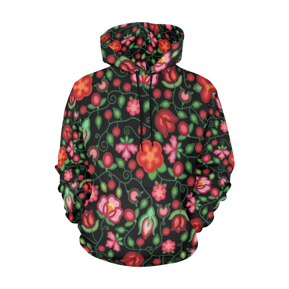 Rose Reverie Black Hoodie for Men (USA Size)