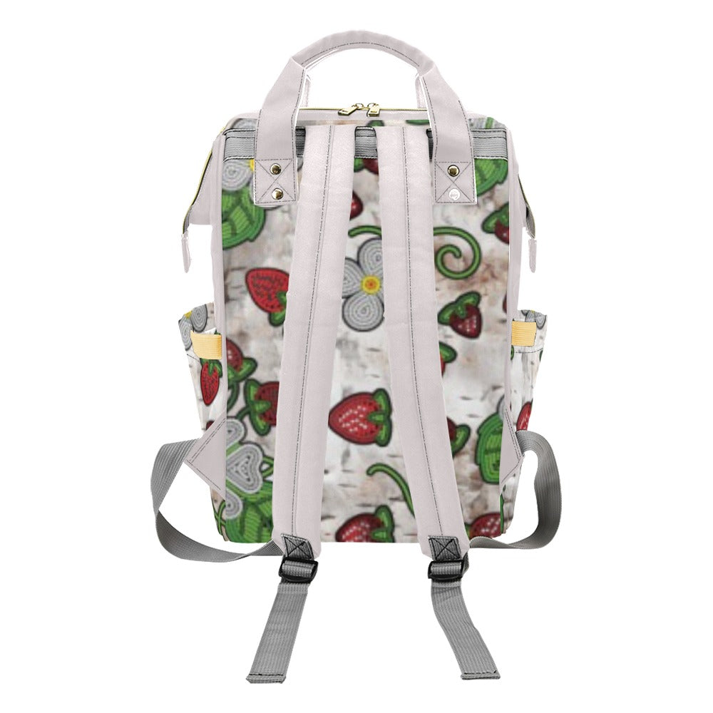 Strawberry Dreams Br Bark Multi-Function Diaper Backpack/Diaper Bag