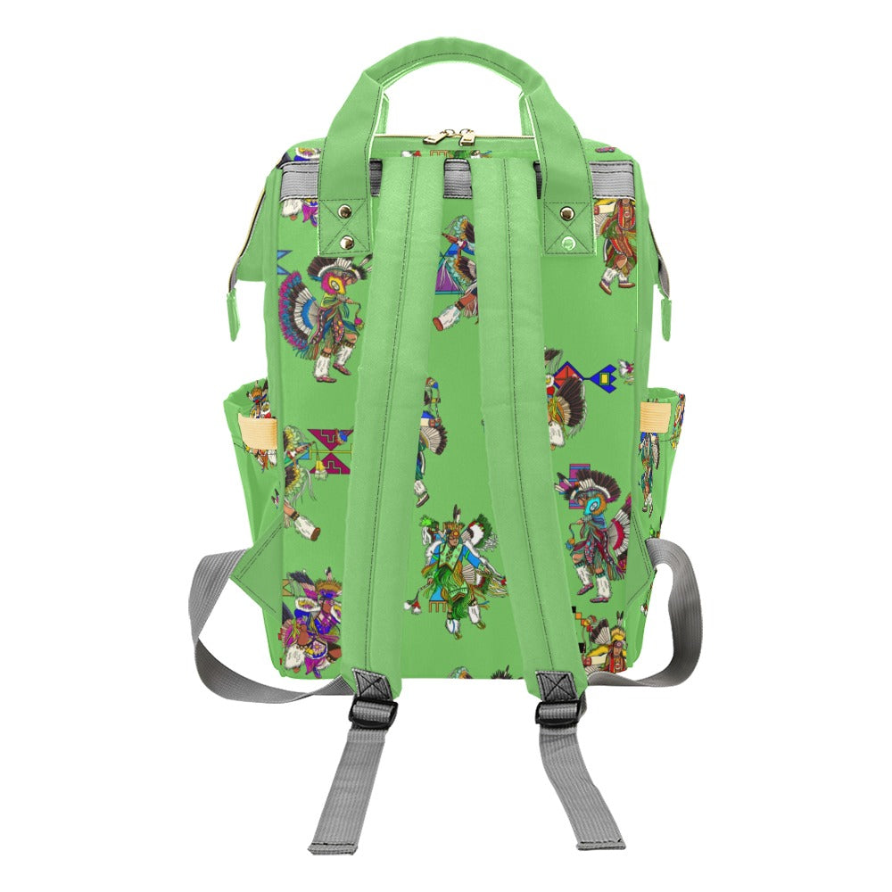 Men's Fancy Dancers Grass Multi-Function Diaper Backpack/Diaper Bag