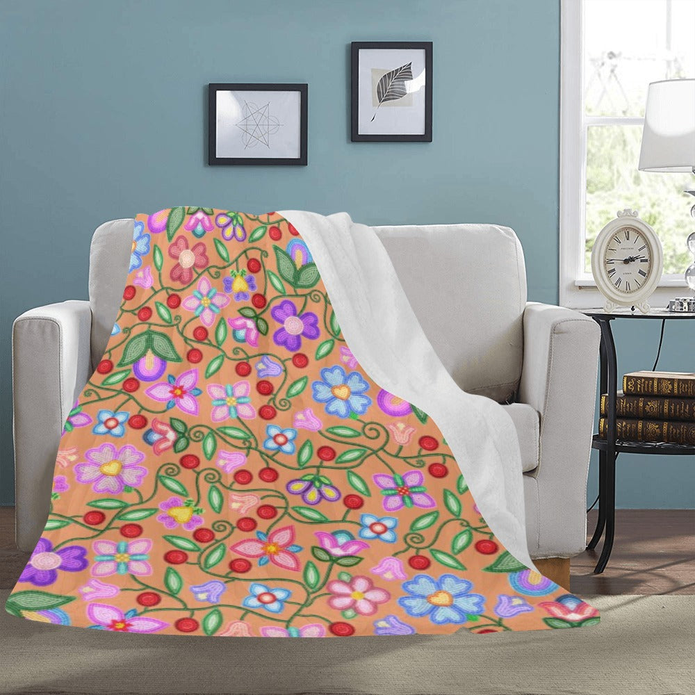 Petal Harmony Terracotta Ultra-Soft Micro Fleece Blanket 60"x80"