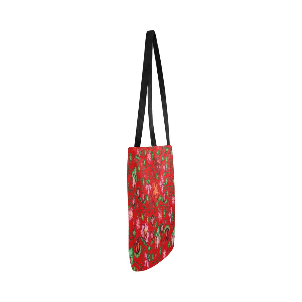 Rose Reverie Red Reusable Shopping Bag (Two sides)