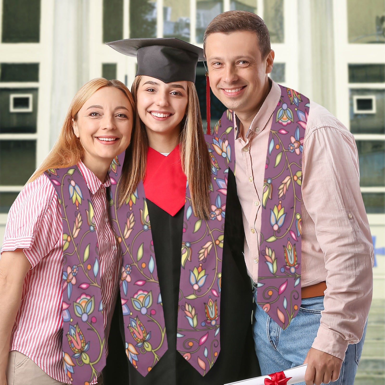 Buffalo Bloom Blush Graduation Stole