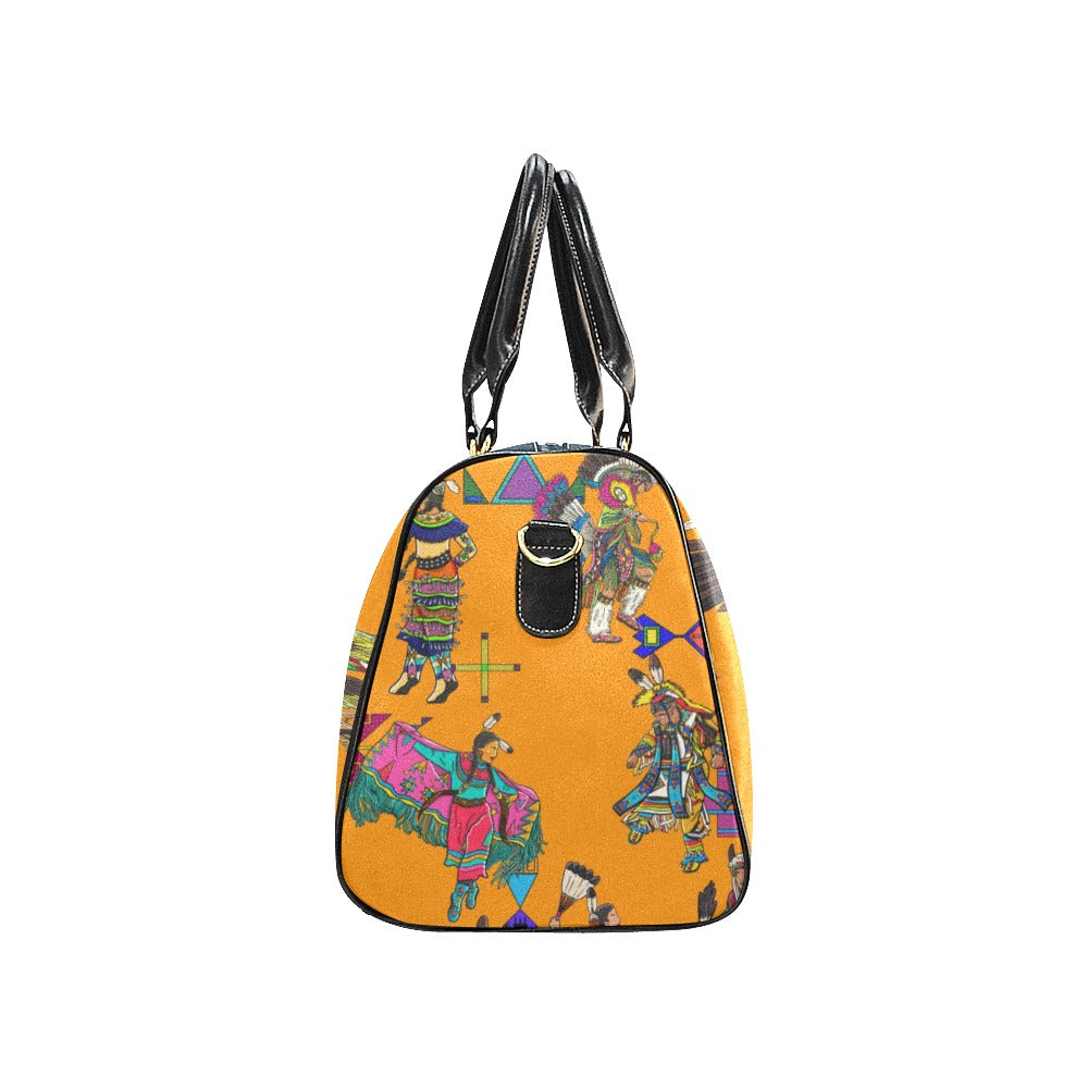 Grand Entry Dancers Orange Waterproof Travel Bag/Small