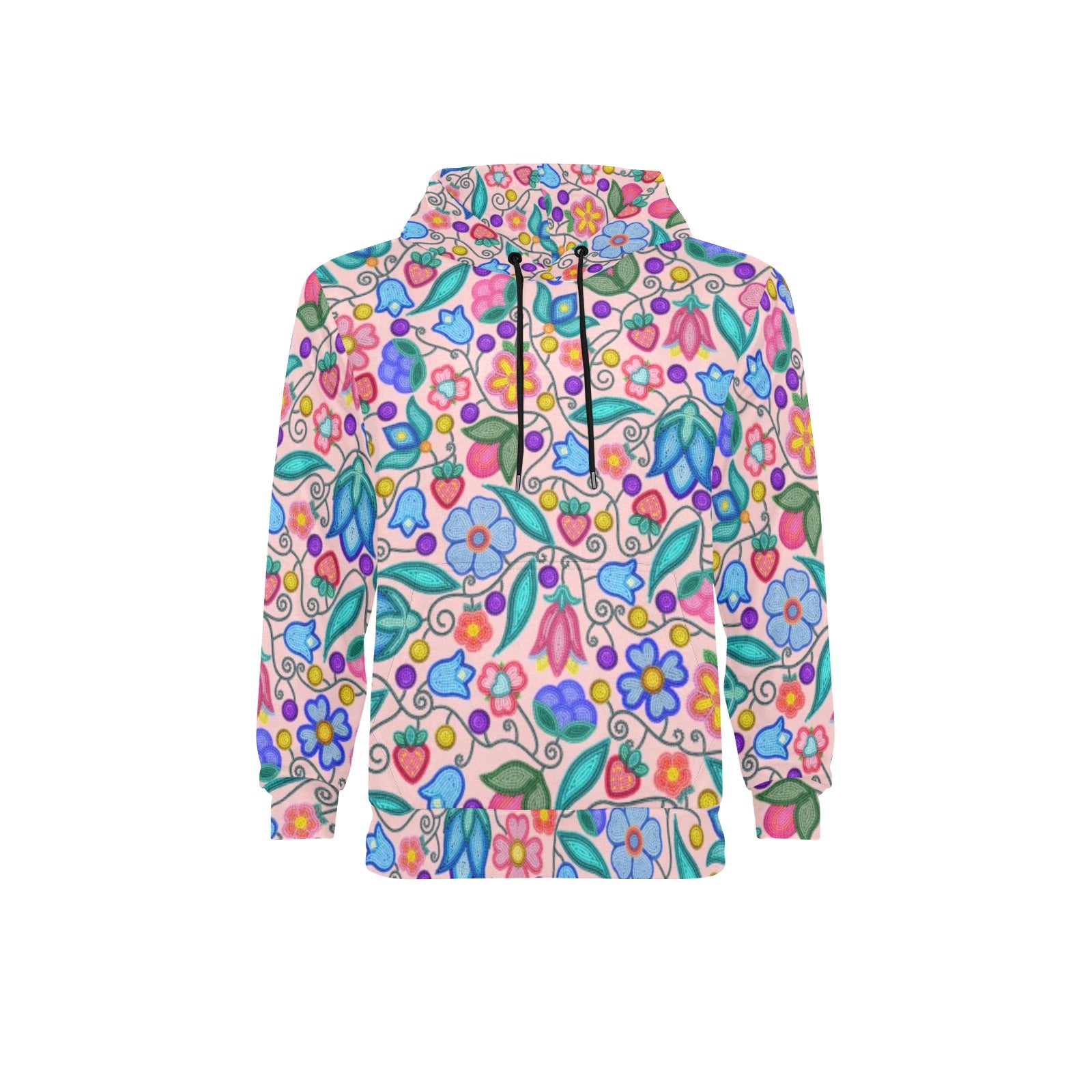 Sweet Offering Pink Men's Long Sleeve Fleece Hoodie