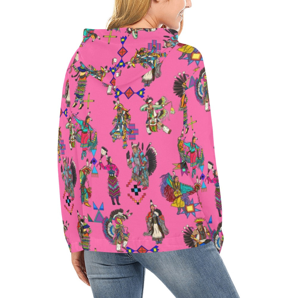 Grand Entry Dancer Pink Hoodie for Women (USA Size)