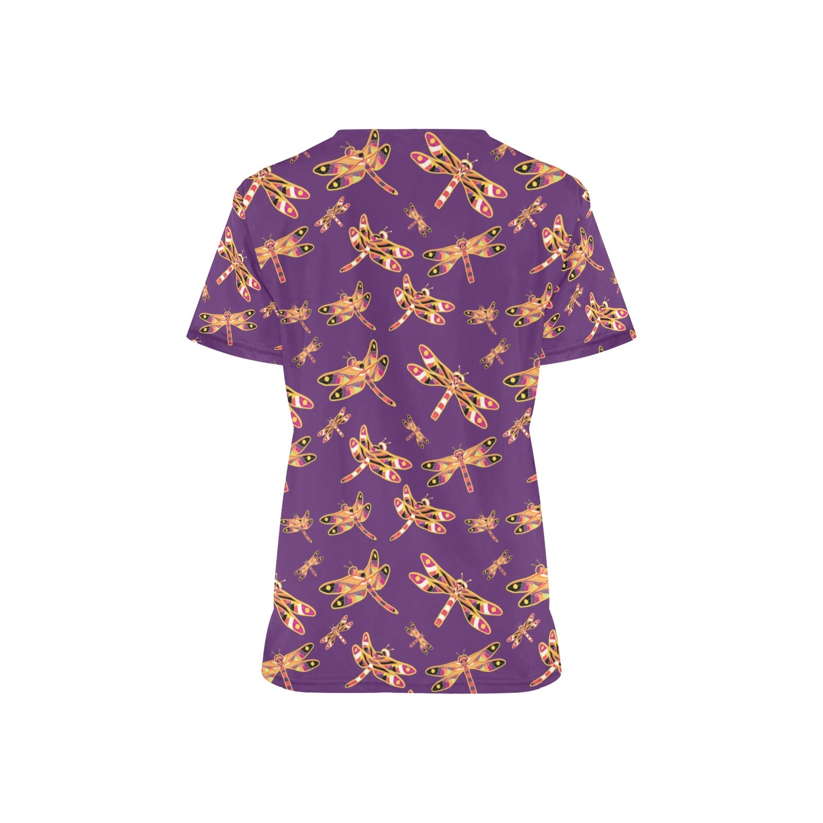 Gathering Yellow Purple Scrub Top