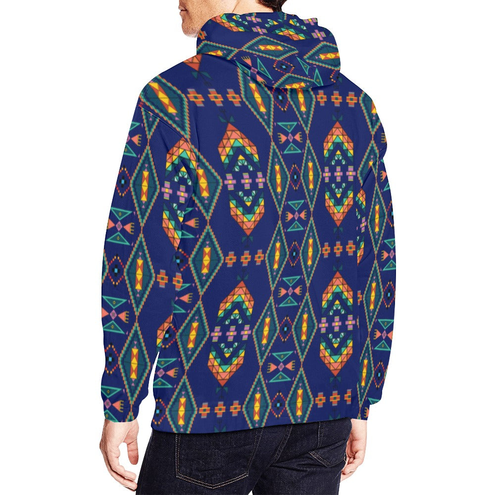 Travois Tipi Blue Hoodie for Men (USA Size)