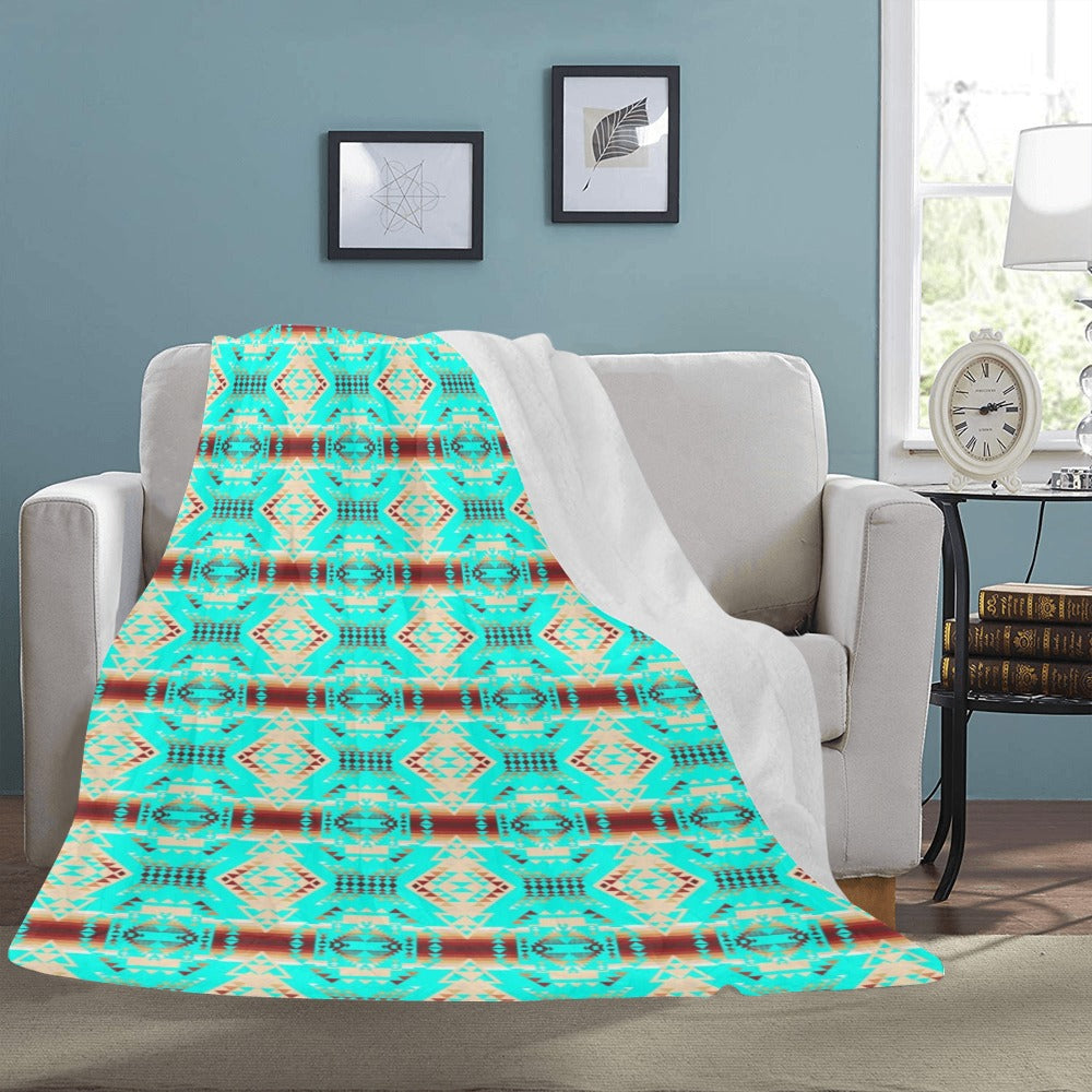 Gathering Earth Turquoise Ultra-Soft Micro Fleece Blanket 60"x80"