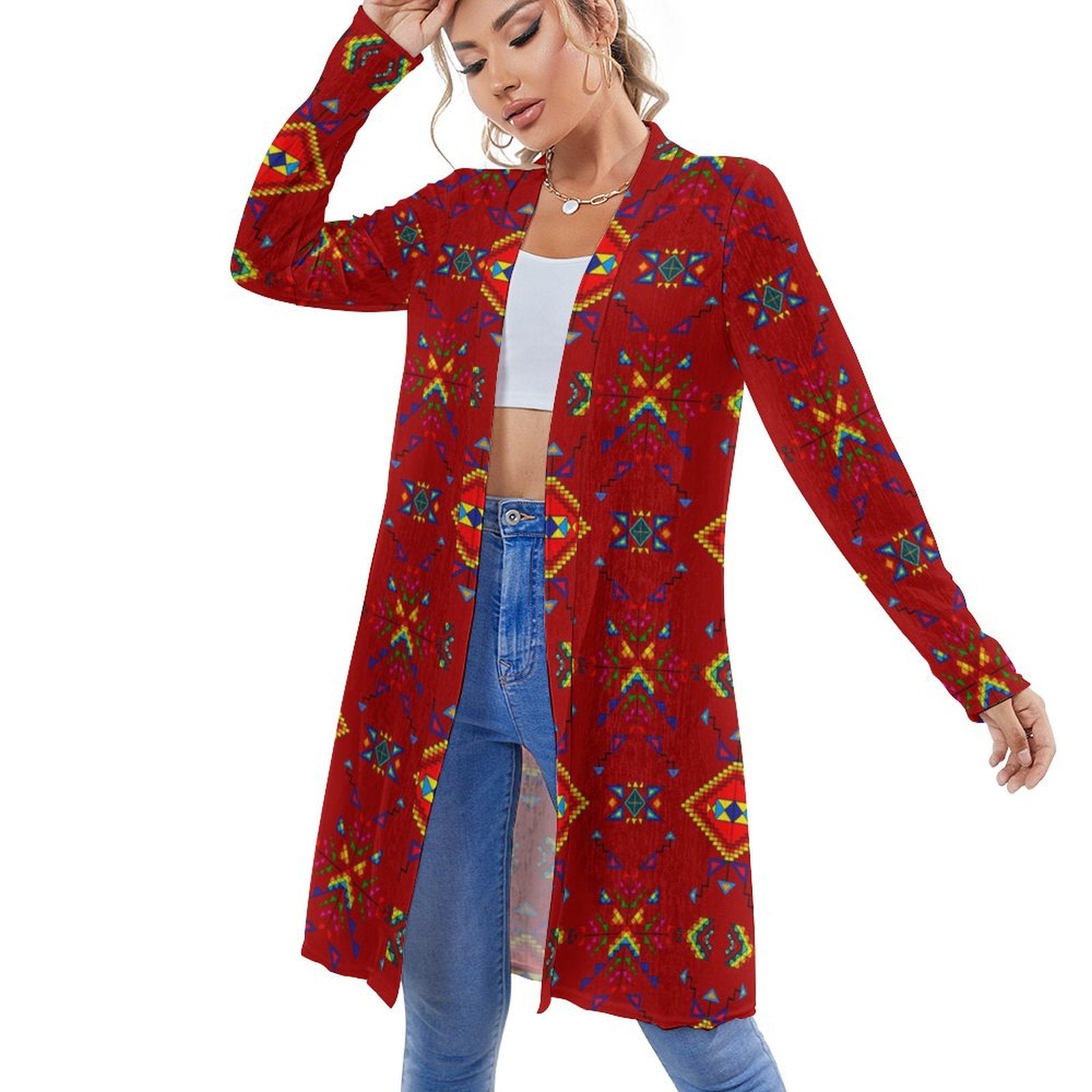 Buffalo Jump Red Cardigan