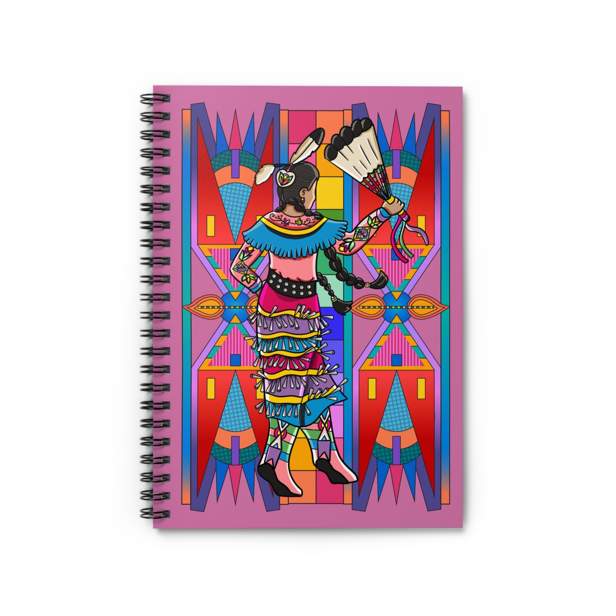 Jingle Dancer 1 Vibrant Floral Spiral Notebook