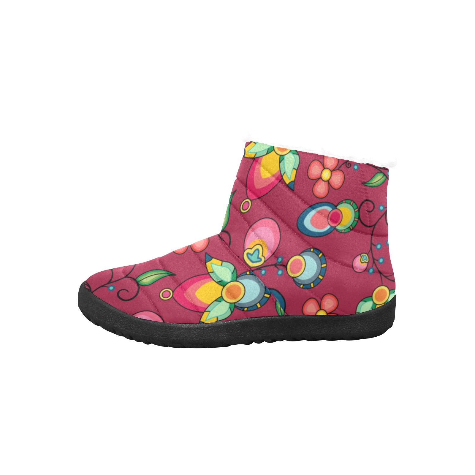 Floral Bounty Magenta Men's Padded Winter Boot