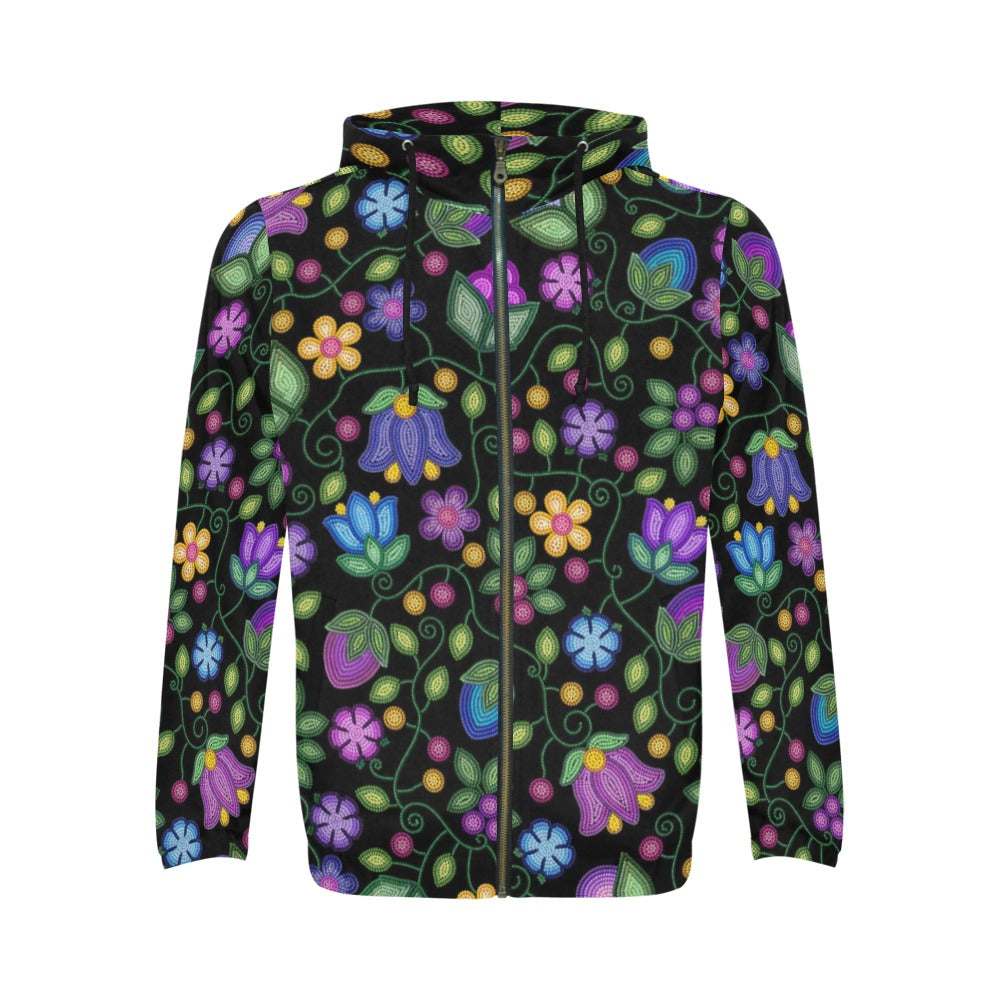 Bloom Uplift Black Men's Zipper Hoodie