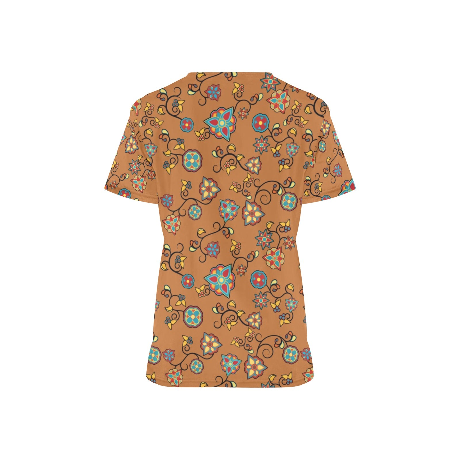 Fire Bloom Light Scrub Top