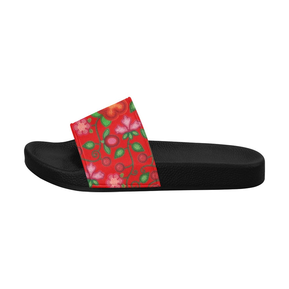 Rose Reverie Red Men's Slide Sandals