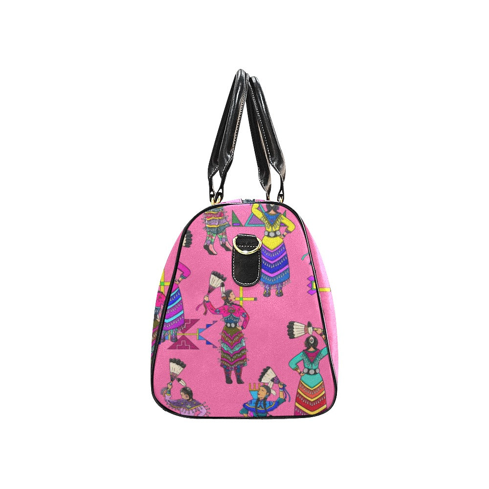 Women's Jingle Dancers Pink Waterproof Travel Bag/Small