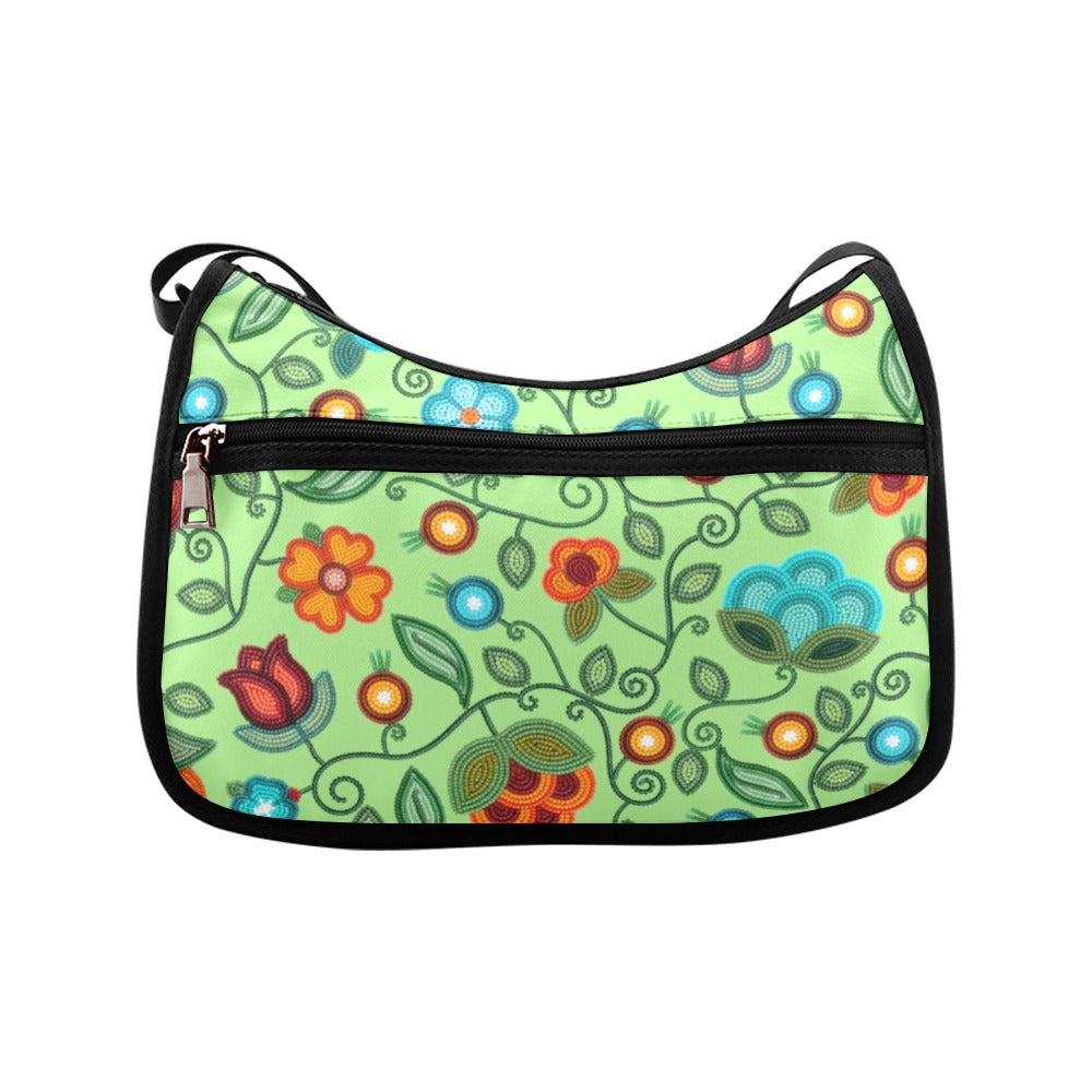 Prairie Fire Petals Sage Crossbody Bag