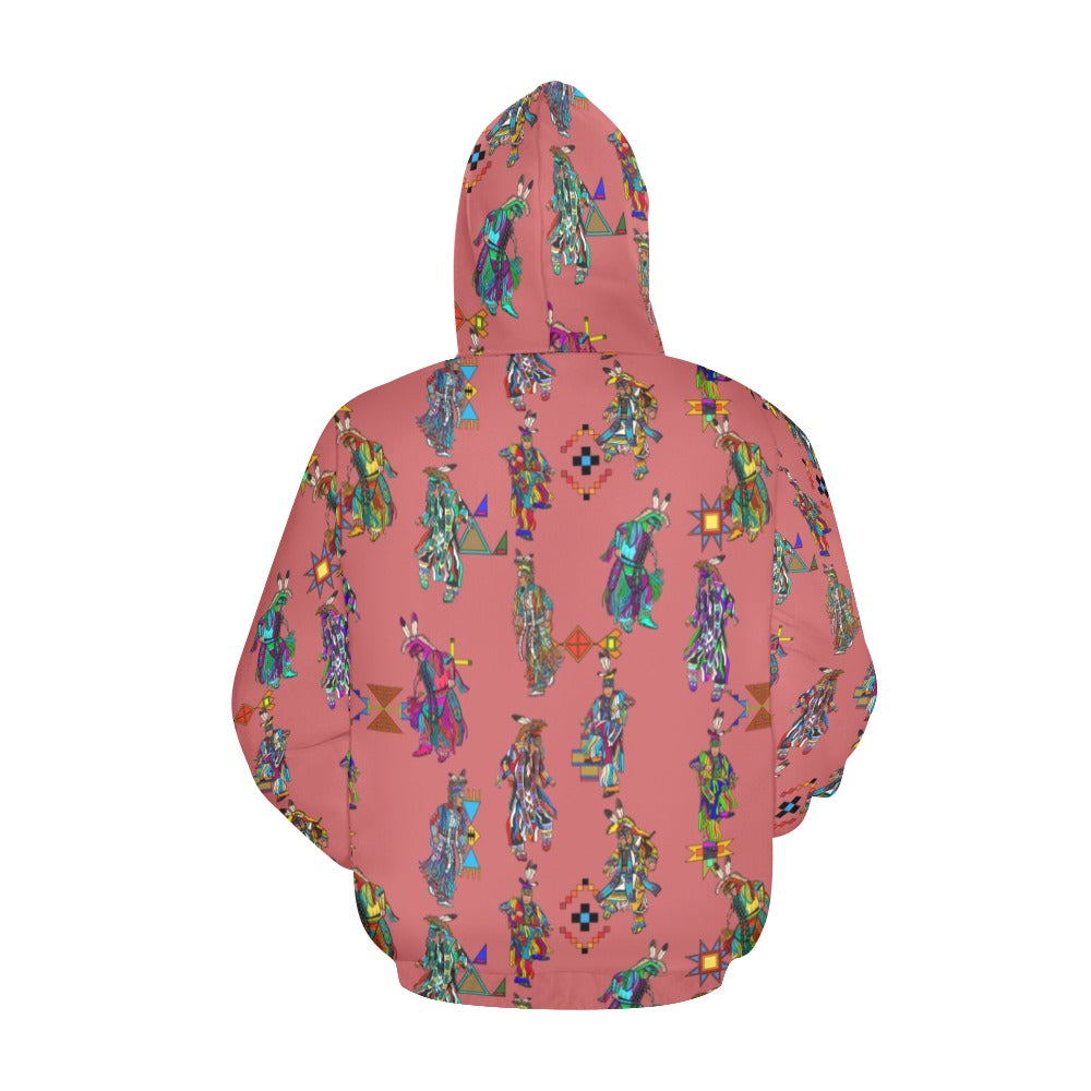 Men's Grass Dancers Terra Cotta Hoodie for Men (USA Size)