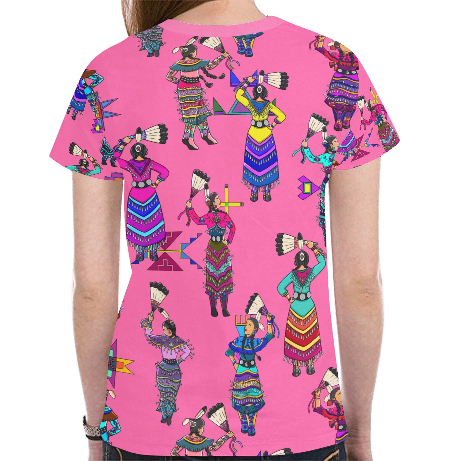 Women's Jingle Dancers Pink T-shirt for Women