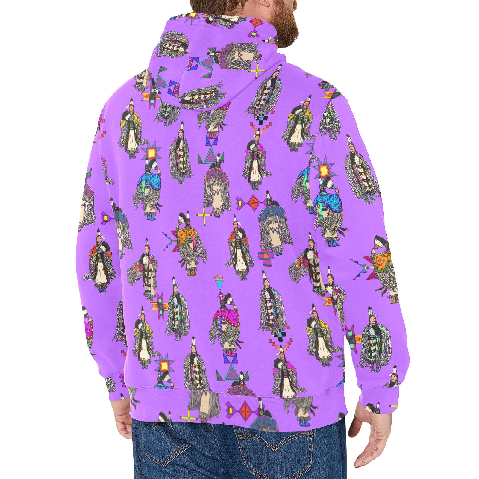 Women's Tradish Dancers Purple Men's Long Sleeve Fleece Hoodie
