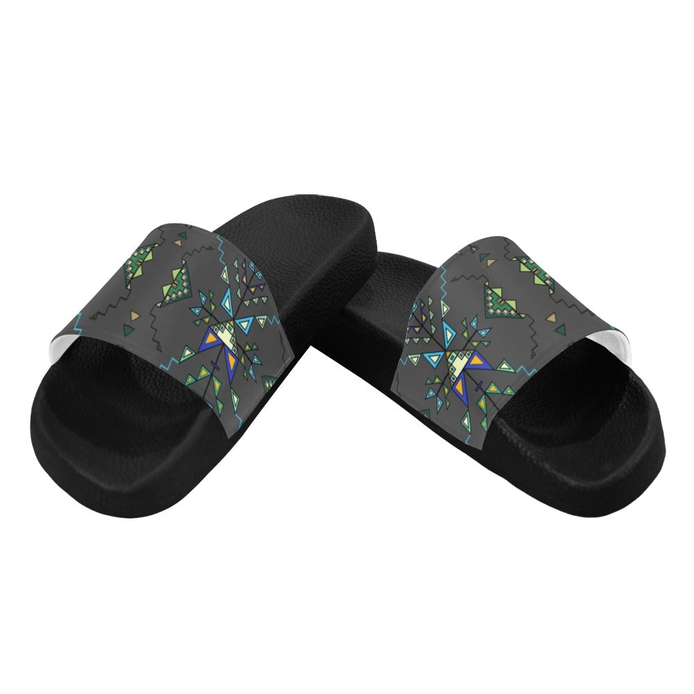 Bear Shield Dark Gray Women's Slide Sandals