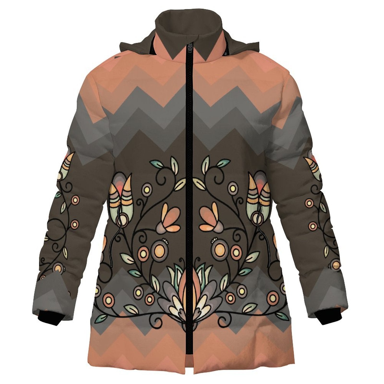 Roots and Rising Earthy Women's Hooded Puffer Coat