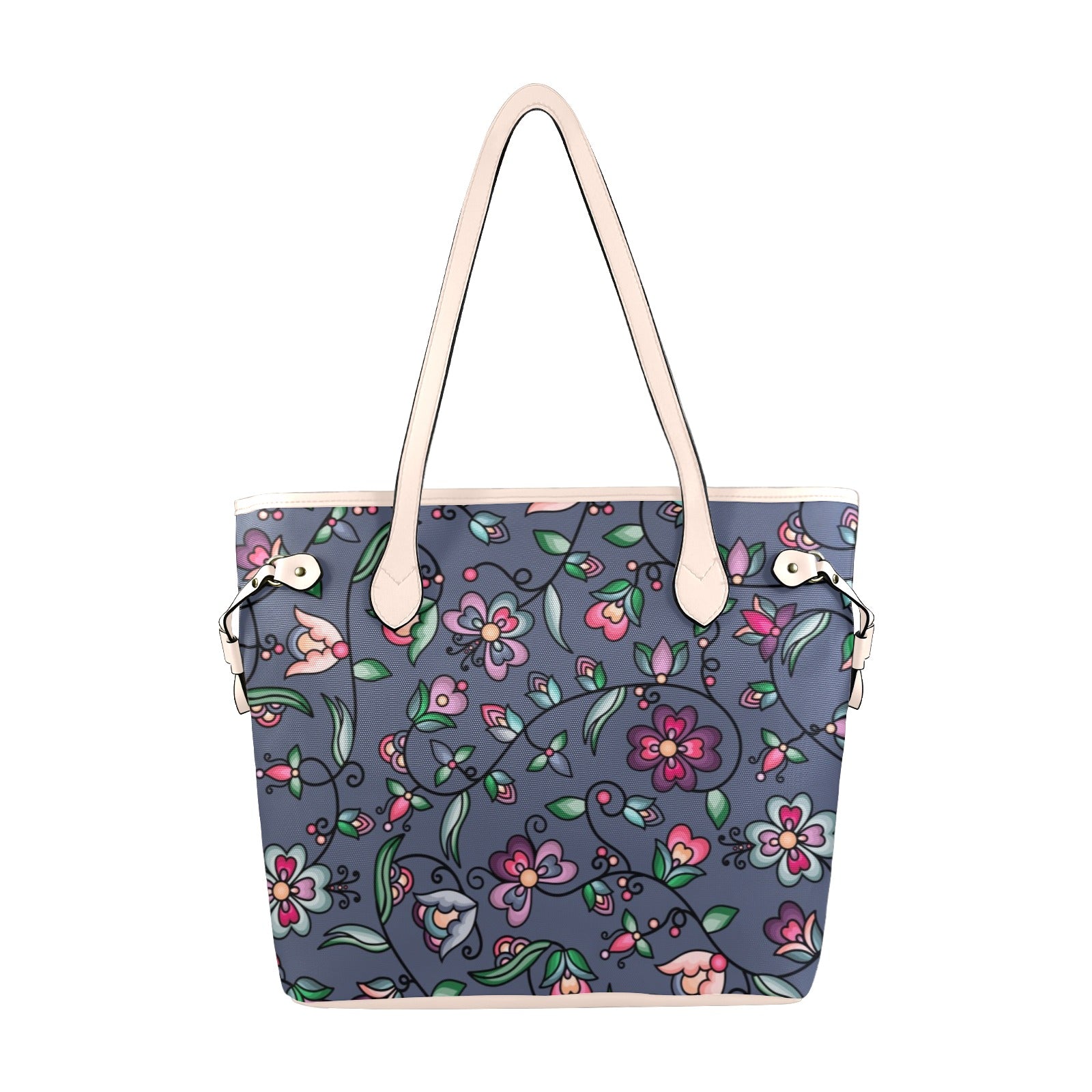 Amber Evening Garland Blue Clover Canvas Tote Bag