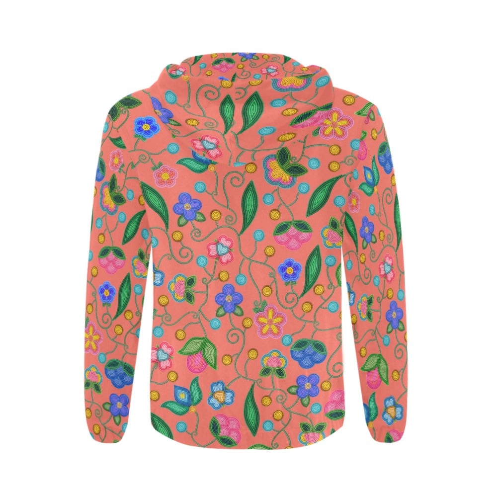 Skyberry Serenade Peach Men's Zipper Hoodie