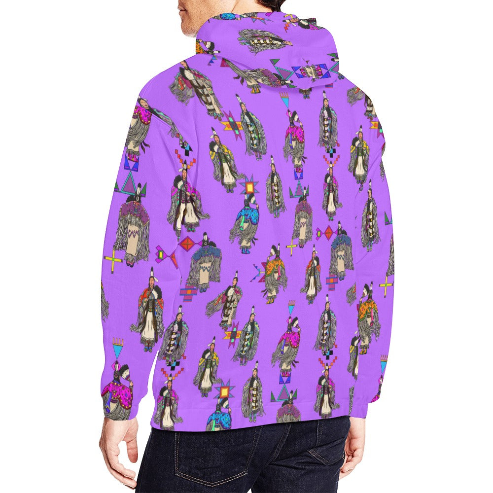 Women's Tradish Dancers Purple Hoodie for Men (USA Size)