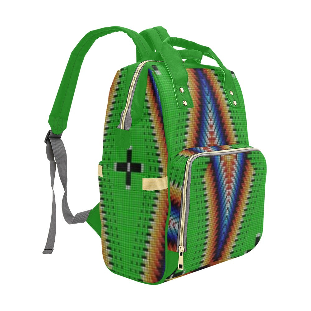 Diamond in the Bluff Lime Multi-Function Diaper Backpack/Diaper Bag